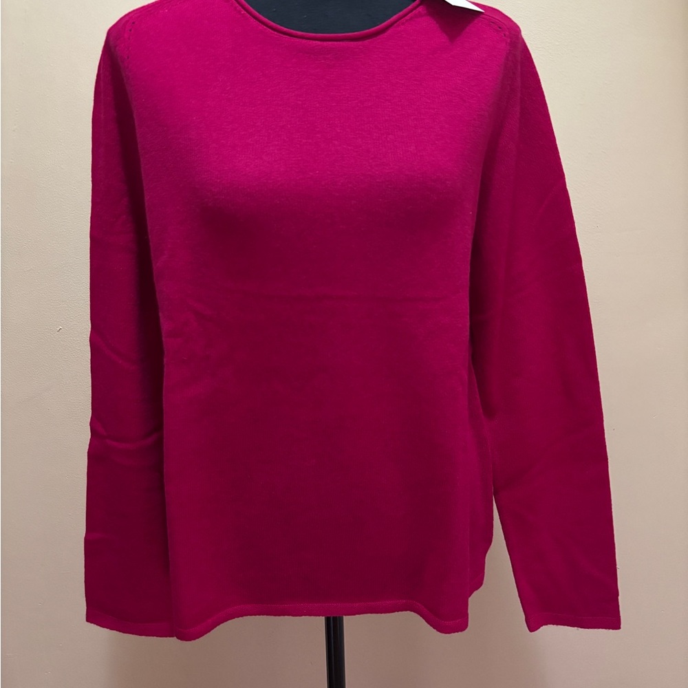 Sofia Cashmere Fuchsia Long Sleeve sweater